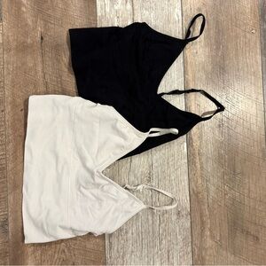 Dynamite Black and Cream Camisoles